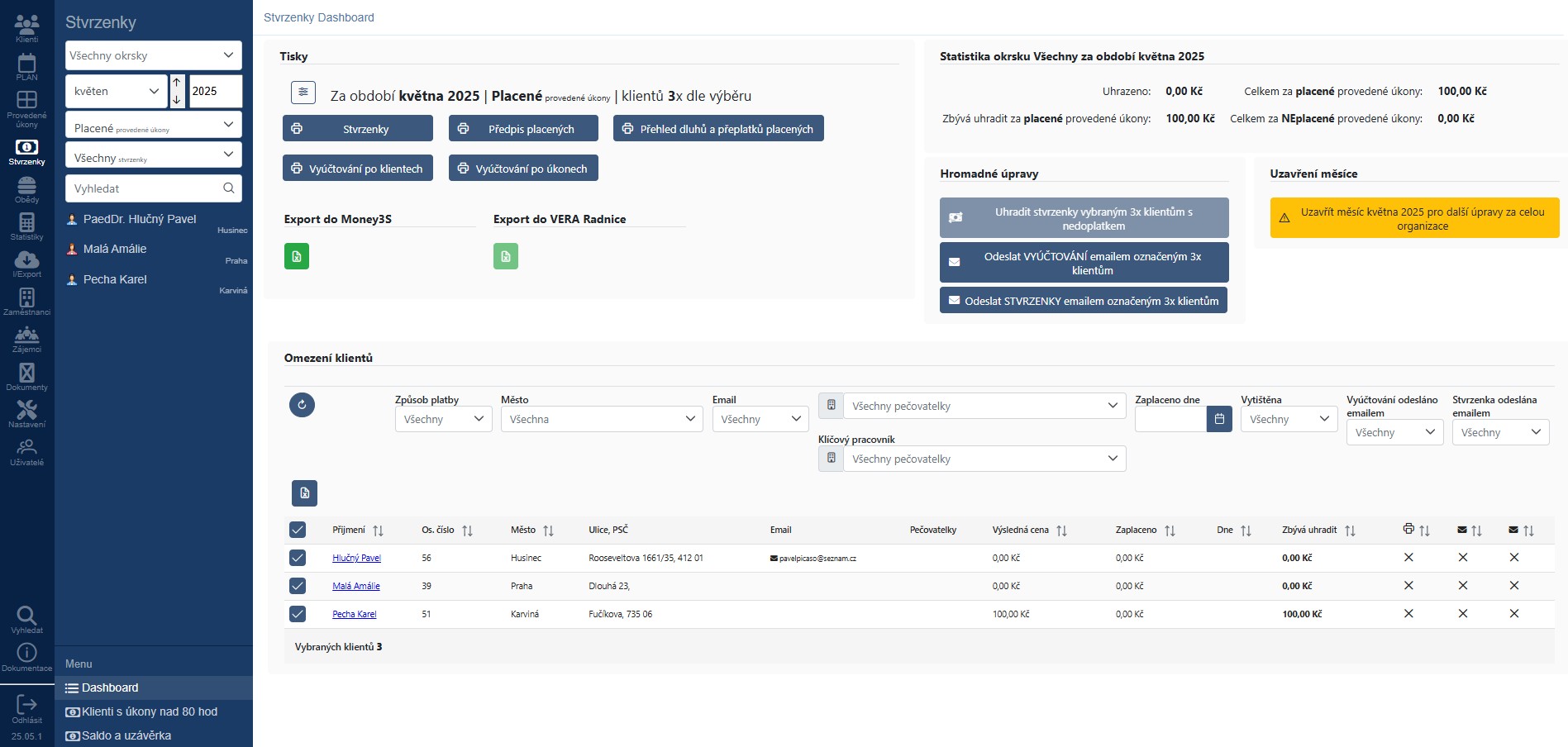 Vykazování stvrzenek